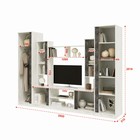 Стенка в гостиную «Атлантида - 5», с шкафами, 2800×510×2016 мм, цвет крафт белый/бетон тёмный - Фото 3