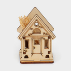 Подставка под зубочистки деревянная Доляна «Домик», 5×5×7 см - Фото 2