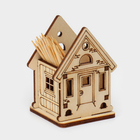 Подставка под зубочистки деревянная Доляна «Домик», 5×5×7 см - Фото 1
