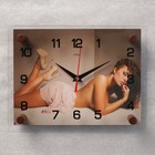 Часы-картина настенные, серия: Люди, "Девушка", плавный ход, 20 х 26 см - фото 8403438