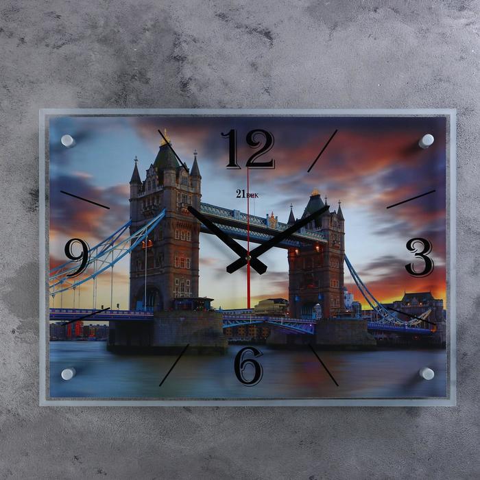 Часы-картина настенные, серия: Город, "Тауэрский мост", 40х56  см