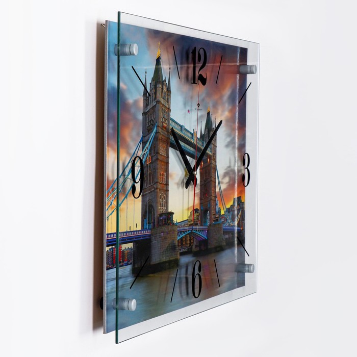 Часы-картина настенные, серия: Город, "Тауэрский мост", 40х56  см - фото 1905340127