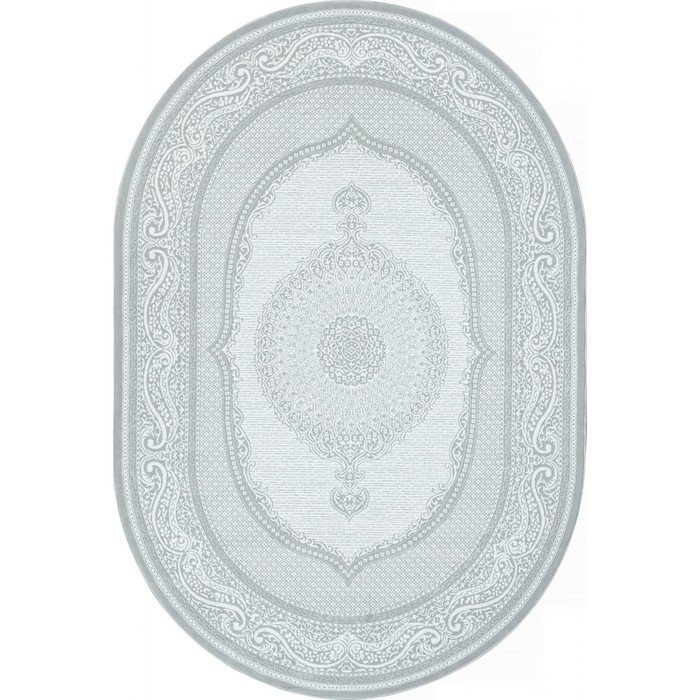 Ковёр овальный Valentis Sirocco, размер 80x150 см, цвет grey/white