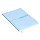 Дневник универсальный для 1-11 классов, 48 листов, VELVET, твёрдая обложка, искусственная кожа, термотиснение, ляссе, зефирный голубой - Фото 2