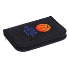 Пенал 1 секция 130 х 190 мм, Hatber "Баскетбольная лига", ламинированный картон, чёрный (объёмный 3D-рисунок) NPn_44042 - Фото 2