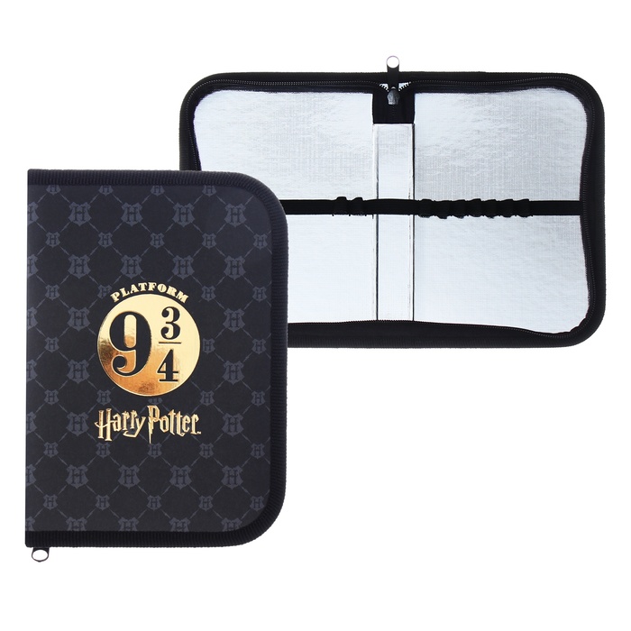 Пенал 1 секция 130 х 190 мм, Hatber "Гарри Поттер", ламинированный картон, чёрный (объёмный 3D-рисунок) NPn_44027 - Фото 1