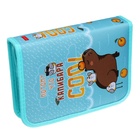 Пенал 1 секция, 140 х 200 х 40 мм, 2 откидные планки, тканевый, Hatber "Реально крутой Капибара" NPk_74281 - фото 23960854