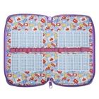 Пенал 3 секции, 110 х 190 мм, Hatber "Котенок в шапочке", ламинированный картон, сиреневый - фото 23960898