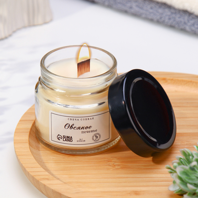Ароматическая свеча в банке, 75 г, овсяное печенье