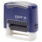 Штамп самонаборный STAFF Printer 8051, 38 х 14 мм, 3 строки, 1 касса, синий - фото 9424175