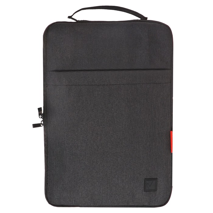 Сумка для ноутбука BRAUBERG Option, 35.5 х 24 х 2.5 см, с ручкой и карманом, чёрная