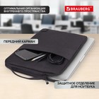 Сумка для ноутбука BRAUBERG Option, 35.5 х 24 х 2.5 см, с ручкой и карманом, чёрная - фото 9819356