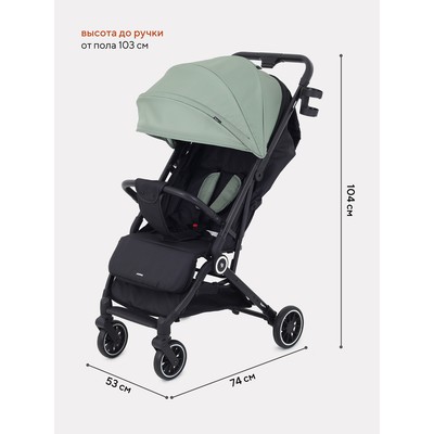 Коляска прогулочная детская RANT basic JUNO RA302 Beige, зелёная