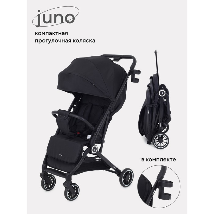 Коляска прогулочная детская RANT basic JUNO RA302 Beige, черный - Фото 1