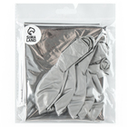 Набор шаров «Праздничный» фольга, латекс, цвет серебро, 10 шт. - фото 24643938