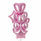 Воздушные шары, набор «Праздничный» фольгированные, латекс, цвет розовый, 10 шт. - фото 24643945