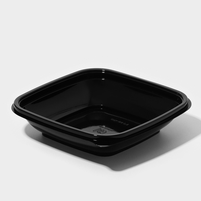 Контейнер одноразовый, ЮПК-1616, пластик, 375 мл, 16×3.6 см, чёрный - Фото 1