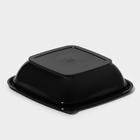 Контейнер пластиковый одноразовый, ЮПК-1616, 500 мл, 16×16×4,5 см, чёрный, 25 шт/уп - Фото 2