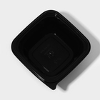Контейнер пластиковый одноразовый, ЮПК-1212, 375 мл, 12,6×12,6×5,1 см, чёрный, 50 шт/уп - Фото 3