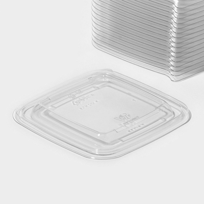 Крышка пластиковая одноразовая, ЮПК-1212, 12,6×12,6×0,5 см, прозрачная, 50 шт/уп