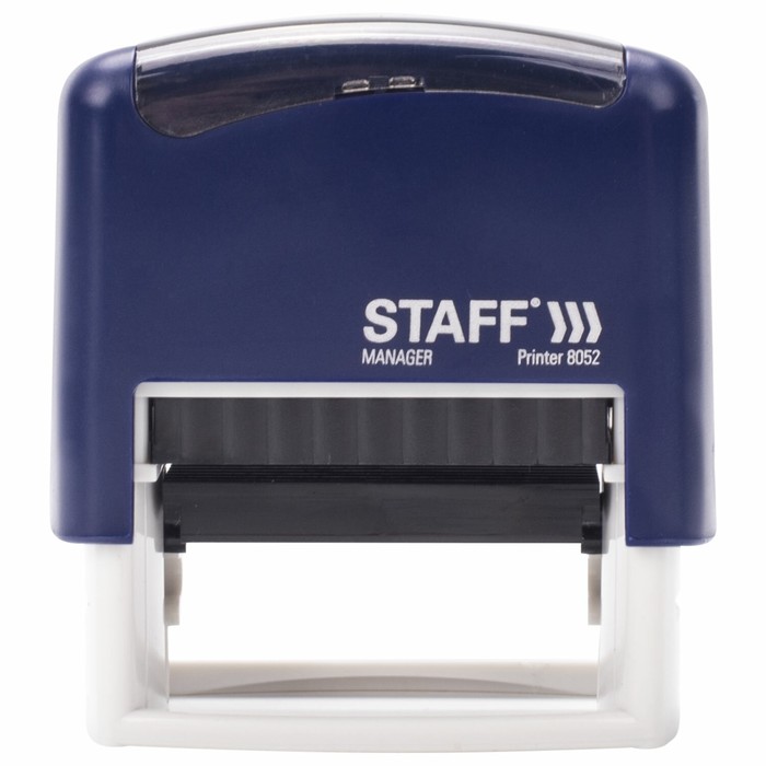 Штамп самонаборный STAFF Printer 8052, 48 х 18 мм, 4 строки, 1 касса, синий