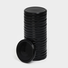 Крышка для консервирования Komfi, ТО-82 мм, металл, цвет черный, упаковка 20 шт - Фото 2