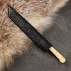 Нож Пчак Шархон - Малый, кость, ёрма, гарда олово, ШХ-15 (13-15см) - фото 23874778