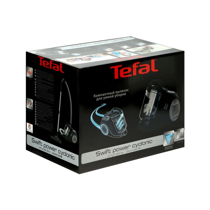 Пылесос Tefal TW2925EA, 750 Вт, сухая уборка, 1.2 л, чёрный