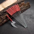 Набор шампуров-спиц 12 шт., рабочая часть - 21 см, ширина - 2 мм, толщина - 2 мм, с ножом - Фото 2