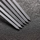 Набор шампуров 6 шт., рабочая часть - 32 см, ширина - 4 мм, толщина - 2 мм, с металлической ручкой - Фото 3