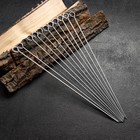 Набор шампуров-спиц 12 шт., рабочая часть - 47 см, ширина - 3 мм, толщина - 3 мм - Фото 2