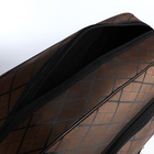 Сумка дорожная на молнии, наружный карман, длинный ремень, цвет коричневый - Фото 3