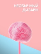 Ручка - прикол шариковая Calligrata «Барби», пушистый шар розовый - Фото 2