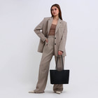 Сумка женская тоут на молнии, цвет чёрный - фото 23960937