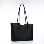 Сумка женская тоут на молнии, цвет чёрный - фото 23867096