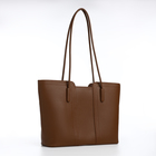 Сумка женская тоут на молнии, цвет коричневый - фото 23867106