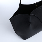 Сумка-шопер женская на магните, цвет чёрный - Фото 6
