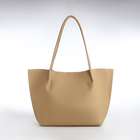 Сумка-шопер женская на магните, цвет бежевый - фото 23867123