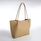 Сумка-шопер женская на магните, цвет бежевый - фото 23867124