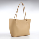 Сумка-шопер женская на магните, цвет бежевый - фото 23867125