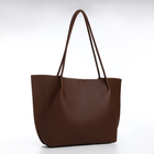 Сумка женская шопер на магните, цвет тёмно-коричневый - фото 23867144