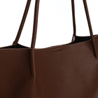 Сумка женская шопер на магните, цвет тёмно-коричневый - фото 23867145