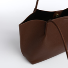 Сумка женская шопер на магните, цвет тёмно-коричневый - фото 23867146
