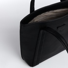 Сумка женская тоут на молнии, цвет чёрный - фото 808993647 Сумка женская тоут на молнии, цвет чёрный - фото 808993647