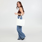 Сумка женская тоут на молнии, цвет белый - фото 808384164 Сумка женская тоут на молнии, цвет белый - фото 808384164