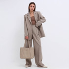 Сумка женская тоут на молнии, цвет бежевый - фото 807396375 Сумка женская тоут на молнии, цвет бежевый - фото 807396375