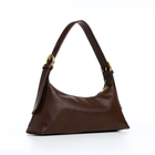 Сумка женская багет на молнии, цвет коричневый - фото 23867176