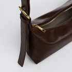 Сумка женская багет на молнии, цвет коричневый - фото 23867179