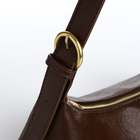 Сумка женская багет на молнии, цвет коричневый - фото 23867180