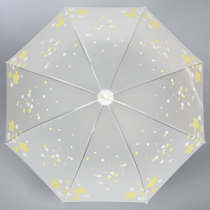 Зонт - трость полуавтоматический «Цветы», 8 спиц, R = 45 см, цвет МИКС - фото 1908104832